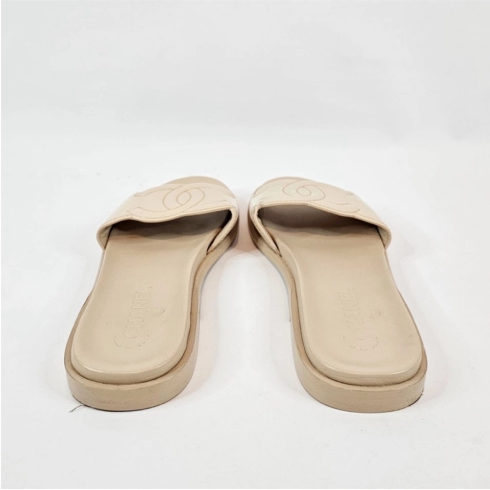 Chanel Beige Slide Sandals - Picture 10 of 16